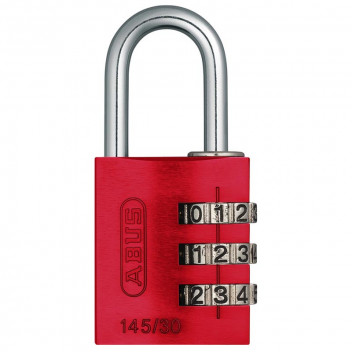 ABUS RED COMBINATION BLISTER PADLOCK 30MM