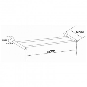 APOLLO DESIGNER RAIL TOWEL 700MM.