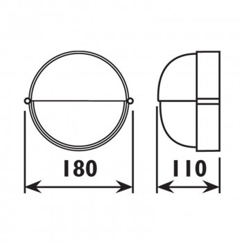EUROLUX 1XE26 BLACK SMALL ROUND EYELID BULKHEAD