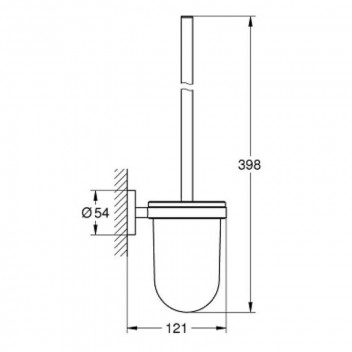 GROHE ESSENTIALS TOILET BRUSH HOLDER SET