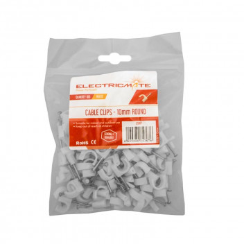 ROUND CABLE CLIP 10MM 100PIECE