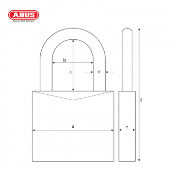 ABUS BRASS SINGLE BLISTER PADLOCK 65 25MM