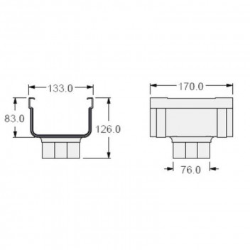GUTTER OUTLET PVC SQUARE MARLEY.