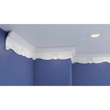 POLYSTYRENE 2.0M X 130MM 3PP CORNICE