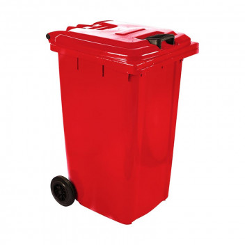 BIN REFUSE WHEELIE RED 240L
