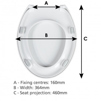 WIRQUIN WHITE TOILET SEAT AND COVER