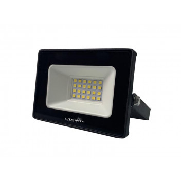 LITEMATE SLIMLINE 20WATT BLACK LED FLOOD LIGHT WITH DAY AND NIGHT SENSOR