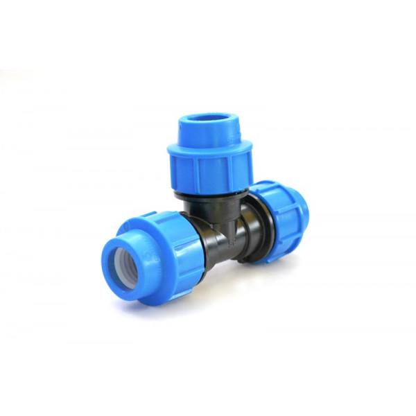 Hdpe Compression Toe TEE COMPRESSION HDPE EQUAL 16BAR 25MM