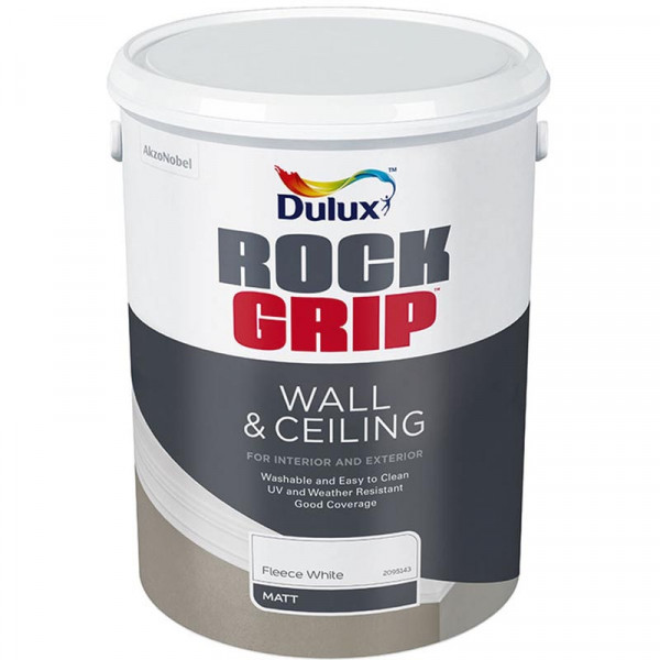 DULUX ROCKGRIP DEEP BASE 9 WALL AND CEILING PASTEL PVA BASE PAINT 5L