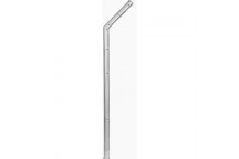 SECURITY POST WITH CAP AND BASE PLATE 2400X 50+450MMX45 1.6MM