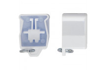 WHITE RACER CURTAIN TRACK ENDCAP 2 PER PACK