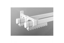 SINGLE STEEL CURTAIN TRACK WHITE 3.5M