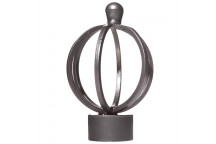 GUN METAL FINIAL BASKET 28MM