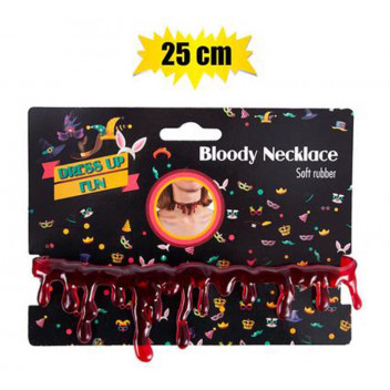 COSTUME PARTY DRESS UP BLOODY NECKLACE 25CM COSTUME PARTY DRESS UP BLOODY NECKLACE 25CM