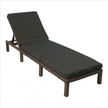 DELUXE RATTAN LOUNGER 198CM GREY DELUXE RATTAN LOUNGER 198CM GREY