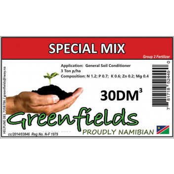GREENFIELDS MEDIUM ORGANIC SPECIAL MIX 30DM GREENFIELDS MEDIUM ORGANIC SPECIAL MIX 30DM
