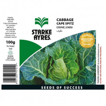 STARKE AYRES CABBAGE CAPE SPITZ SEED 100G STARKE AYRES CABBAGE CAPE SPITZ SEED 100G