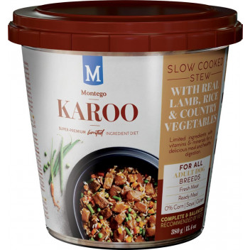 KAROO FOOD DOG WET ADULT LAMB 380G KAROO FOOD DOG WET ADULT LAMB 380G