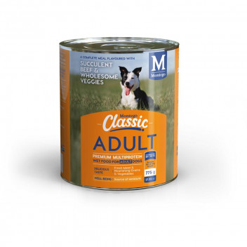 CLASSIC VEGETABLE AND BEEF CANNED DOG FOOD 775G CLASSIC VEGETABLE AND BEEF CANNED DOG FOOD 775G
