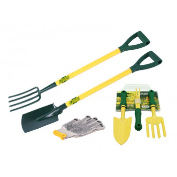 LASHER LADIES SPADE, FORK GLOVES AND 3PIECE GARDEN TOOL KIT LASHER LADIES SPADE, FORK GLOVES AND 3PIECE GARDEN TOOL KIT