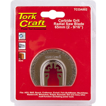 TORK CRAFT QUICK CHANGE CARBIDE GRIT RADIAL SAW BLADE 65MM(2-9/16\') TORK CRAFT QUICK CHANGE CARBIDE GRIT RADIAL SAW BLADE 65MM(2-9/16\')