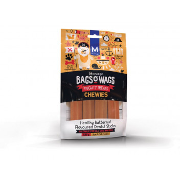CHEWIES DENTAL STICK BUTTERNUT DOG TREAT 120G CHEWIES DENTAL STICK BUTTERNUT DOG TREAT 120G