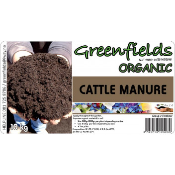 TREATED ORGANIC CATTLE MANURE 10KG TREATED ORGANIC CATTLE MANURE 10KG