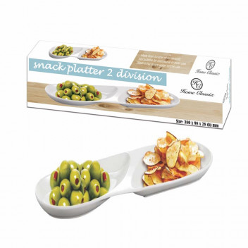 CLASSIX 2 DIVISION SNACK PLATTER 38X9.8X2.8CM CLASSIX 2 DIVISION SNACK PLATTER 38X9.8X2.8CM