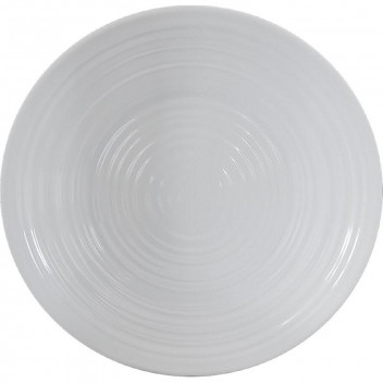 WHITE MELAMINE ROUND PLATTER 35.5CM WHITE MELAMINE ROUND PLATTER 35.5CM