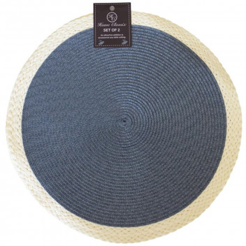 SUMMER FUN BLUE WOVEN PLACEMATS 2PIECE SUMMER FUN BLUE WOVEN PLACEMATS 2PIECE