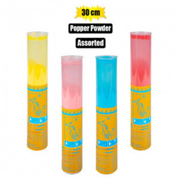 POWDER ASSORTED PARTY POPPER 30CM POWDER ASSORTED PARTY POPPER 30CM