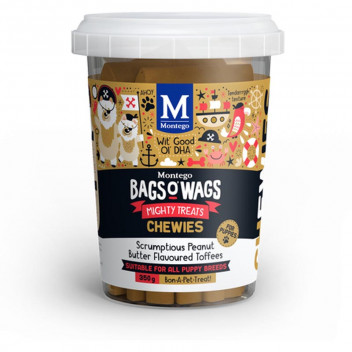 CHEWIES PUPPY PEANUT BUTTER DOG TREAT 350G CHEWIES PUPPY PEANUT BUTTER DOG TREAT 350G