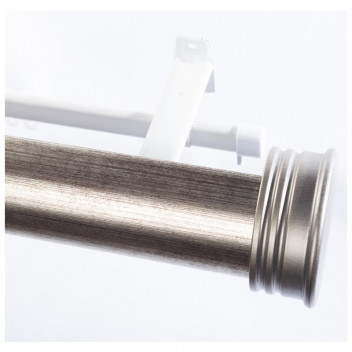 GERMAN SILVER HALF ROUND END CAP POLE SET  63MM X 3M GERMAN SILVER HALF ROUND END CAP POLE SET  63MM X 3M