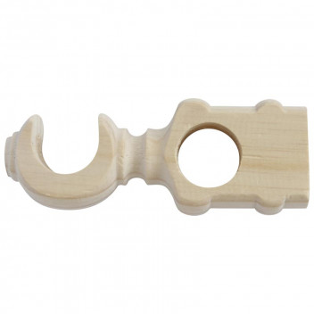 NATURAL WOOD DOUBLE BRACKET 34MM NATURAL WOOD DOUBLE BRACKET 34MM