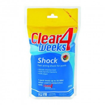 HTH 4 WEEKS CLEAR SHOCKPOOL CHEMICAL 500G HTH 4 WEEKS CLEAR SHOCKPOOL CHEMICAL 500G