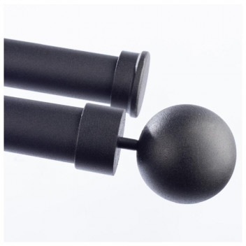 MATT BLACK DOUBLE POLE END CAP SET  28MM X 1.5M MATT BLACK DOUBLE POLE END CAP SET  28MM X 1.5M