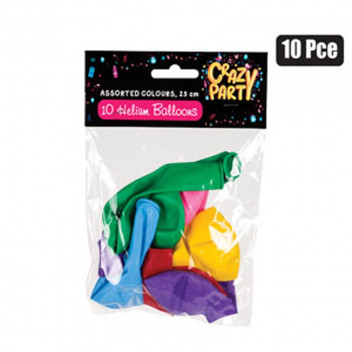 MIX COLOURS HELIUM BALLOON 10PIECE MIX COLOURS HELIUM BALLOON 10PIECE