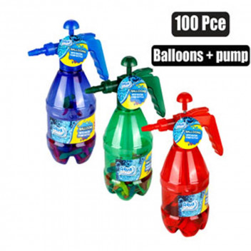 WATER BALLOON AND PUMP WITH WATER BALL INCLUDED 100PIECES WATER BALLOON AND PUMP WITH WATER BALL INCLUDED 100PIECES